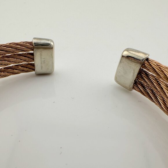 10 Ct Smokey Quartz Twisted Band Cuff Bracelet - Picture 10 of 13